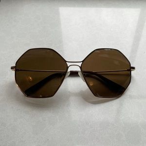 Brian Atwood Hexagon Shaped Sunglasses. Never Worn